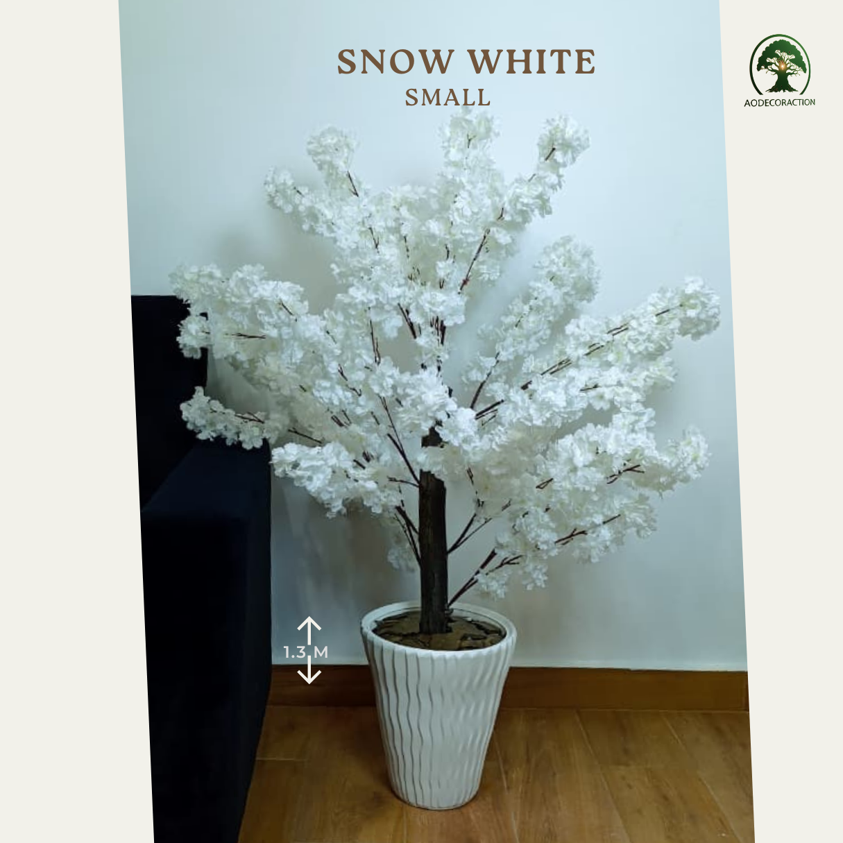 Snow White Faux Blossom Tree – Small (1.3m)