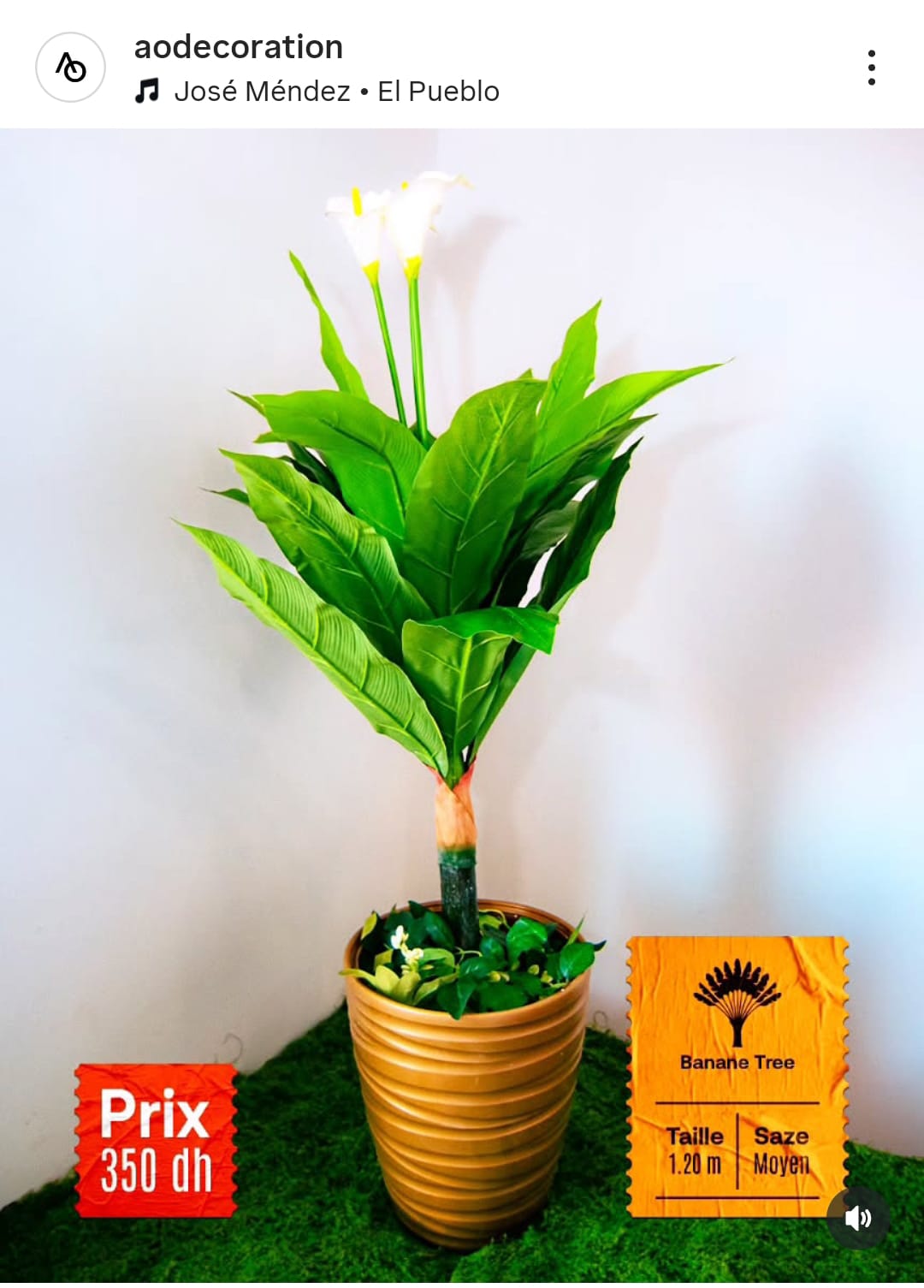 Artificial Flowering Banana Tree Plant – Medium (1.2m)